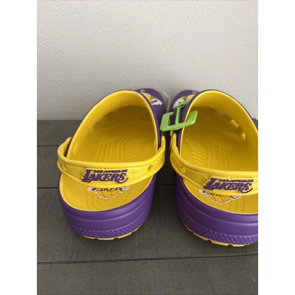 Crocs Los Angeles Lakers NBA Classic Clogs Purple Gold Men's 7 Women's 9 NEW